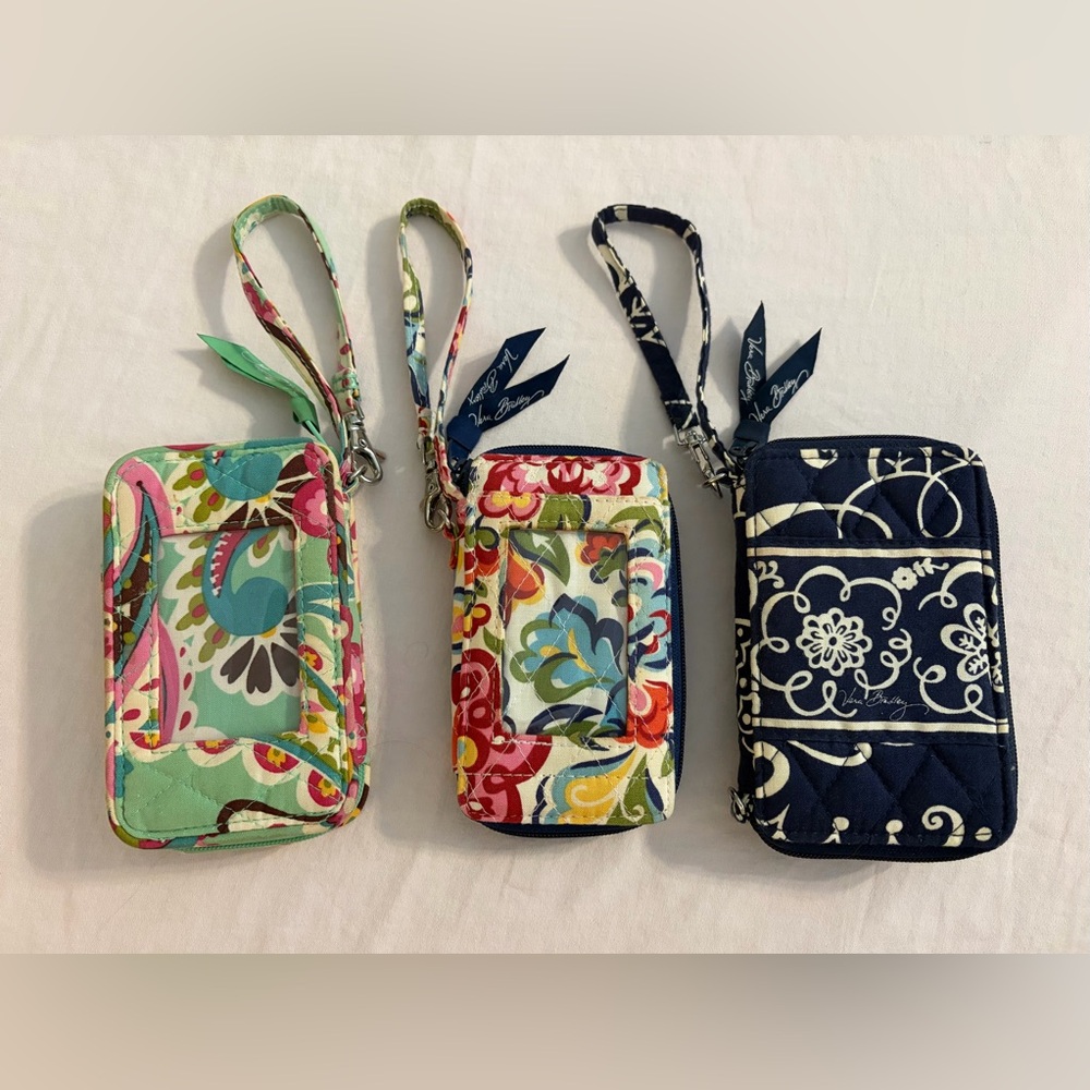 Vera Bradley Wristlet Set 💚🩷💙 - Picture 2 of 15